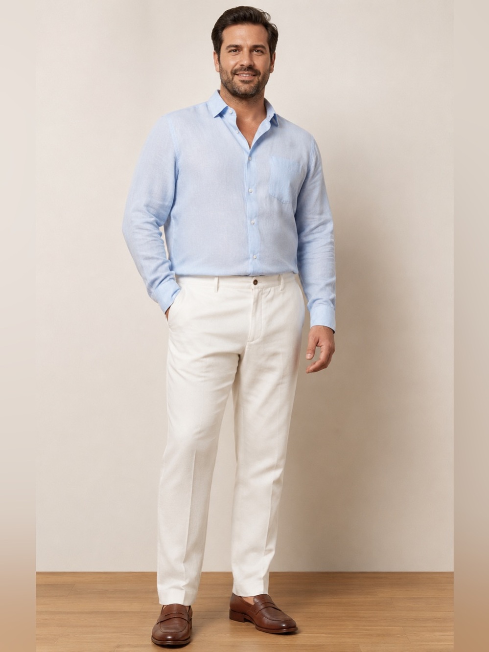 Tommy Hilfiger White Modern Fit Flat Front Dress Pants 40x32